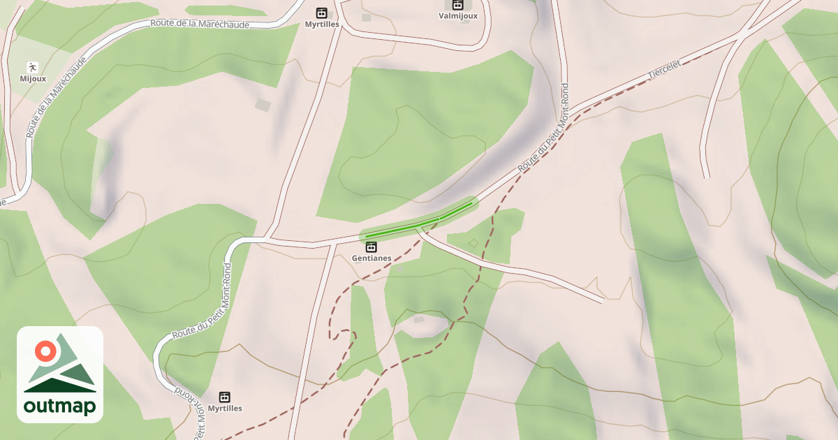 Map of Route du Petit Mont-Rond