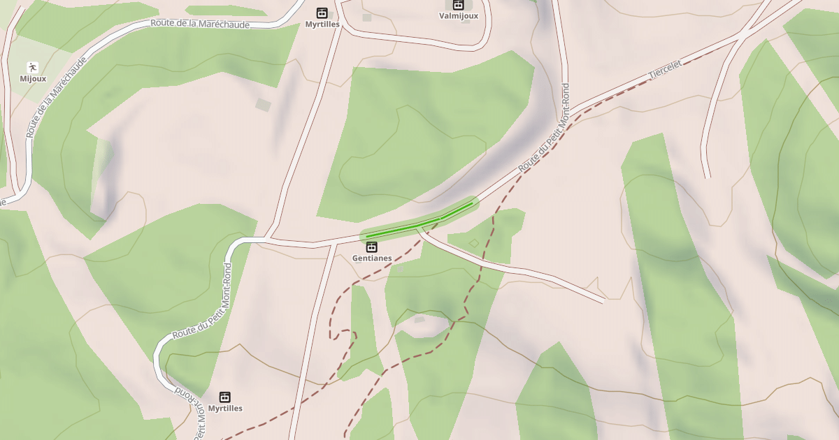 Map preview of Route du Petit Mont-Rond