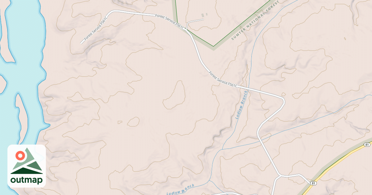 Map of LUDLOW BRANCH