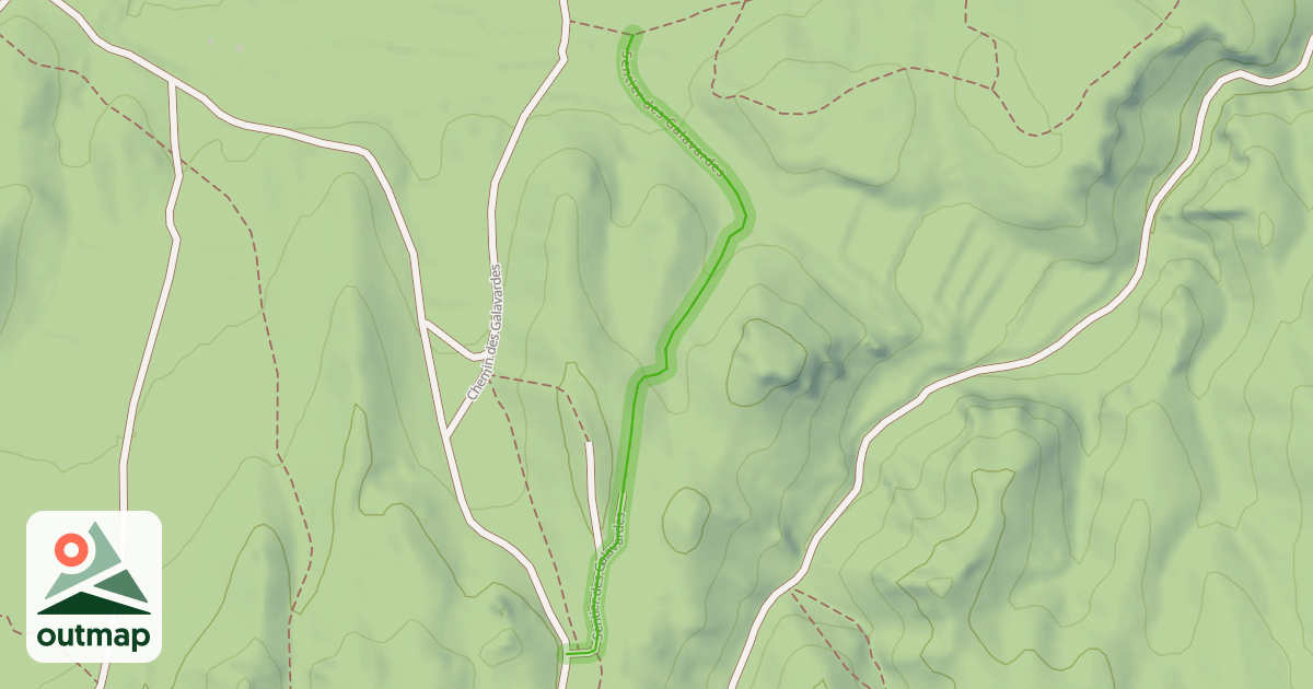 Map of Sentier des Galavardes