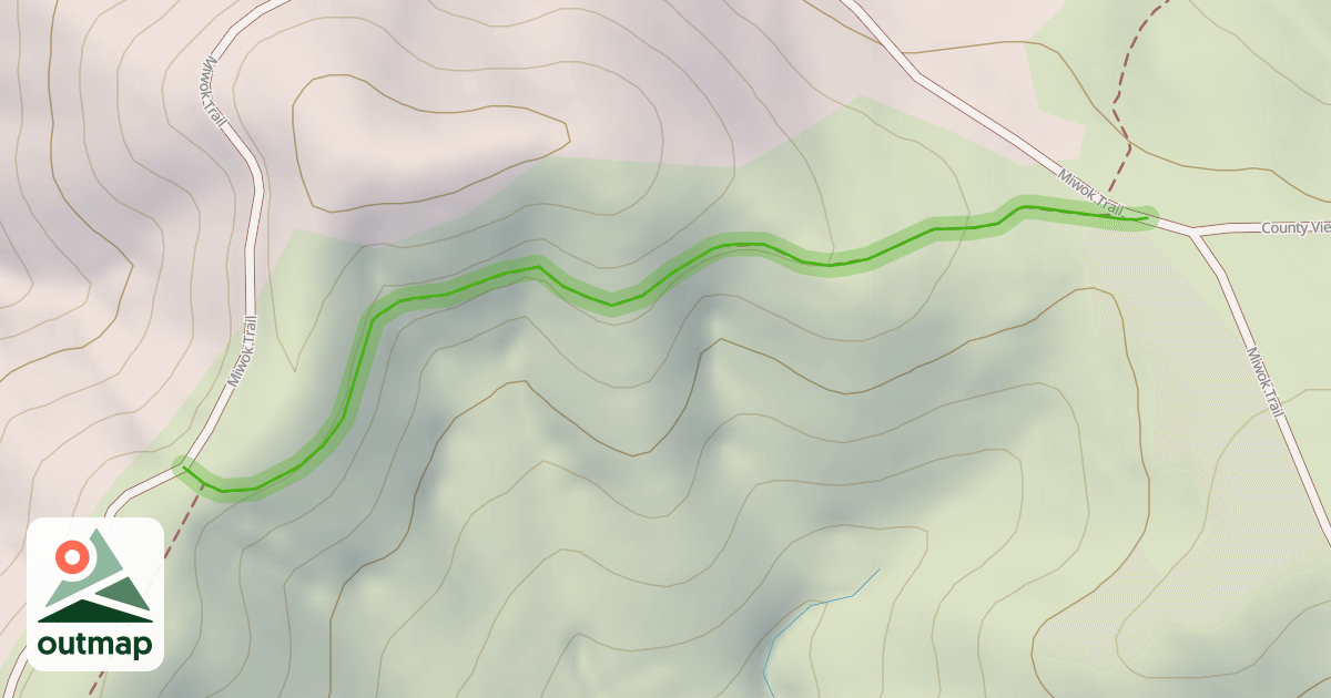 Map of Miwok Cutoff Trail