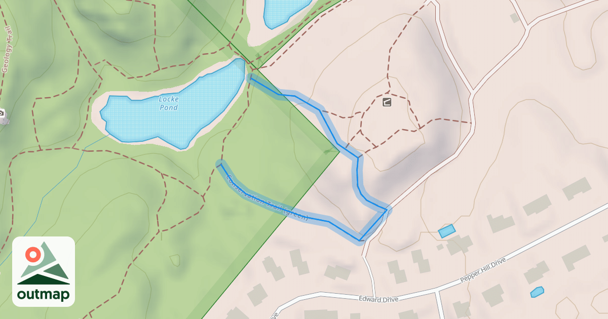 Map of Conservation Trail (green)