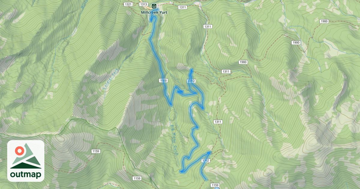 Map of Big Water Trail