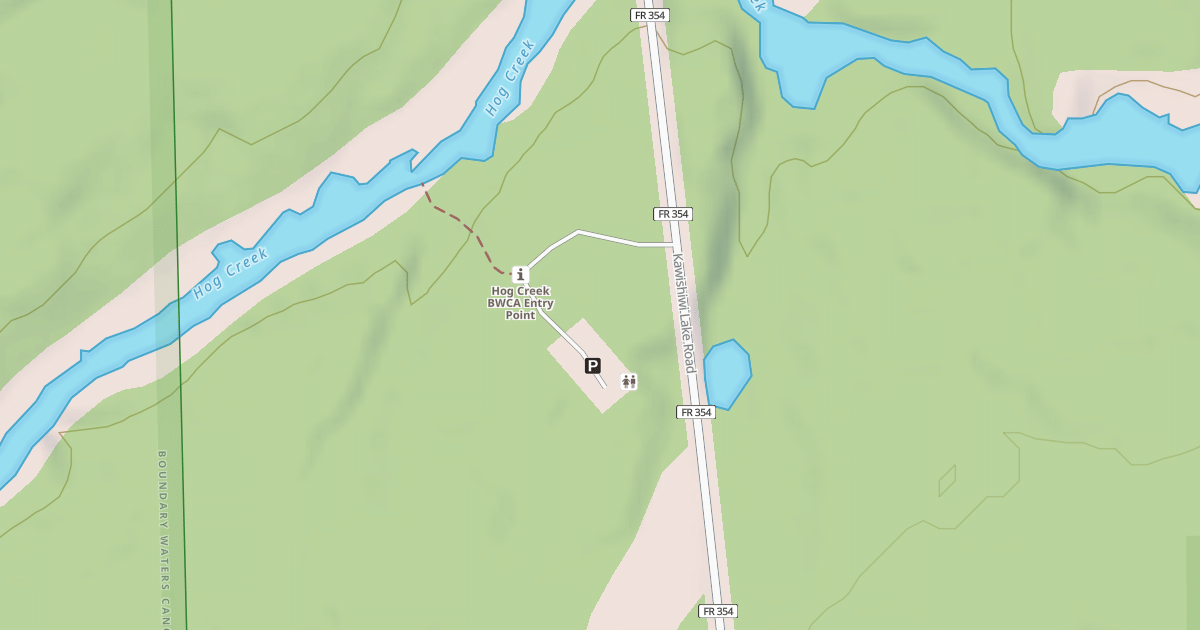 Map preview of HOG CREEK CANOE ACCESS