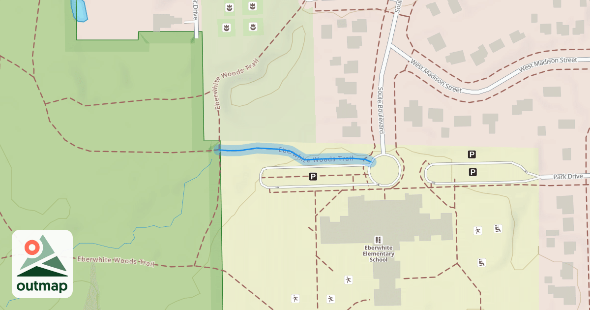 Map of Eberwhite Woods Trail