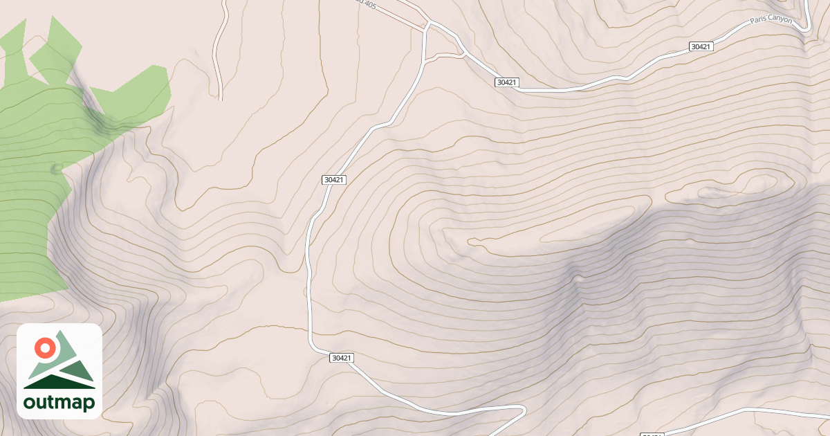 Map of PARIS CANYON