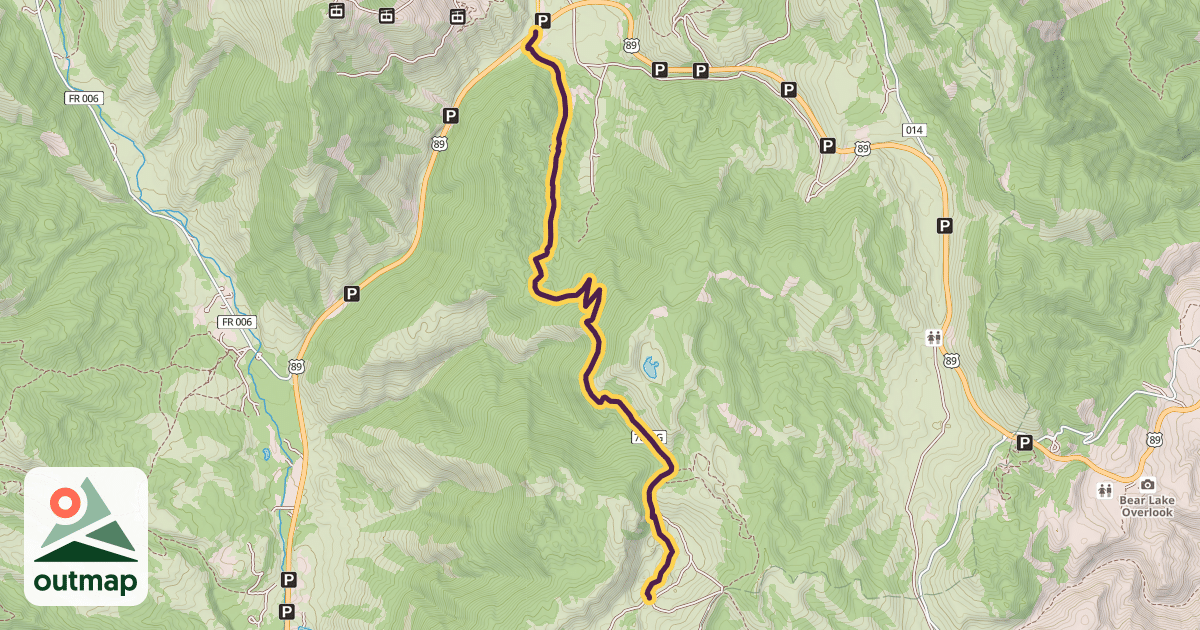 Map of Stump Hollow Trail