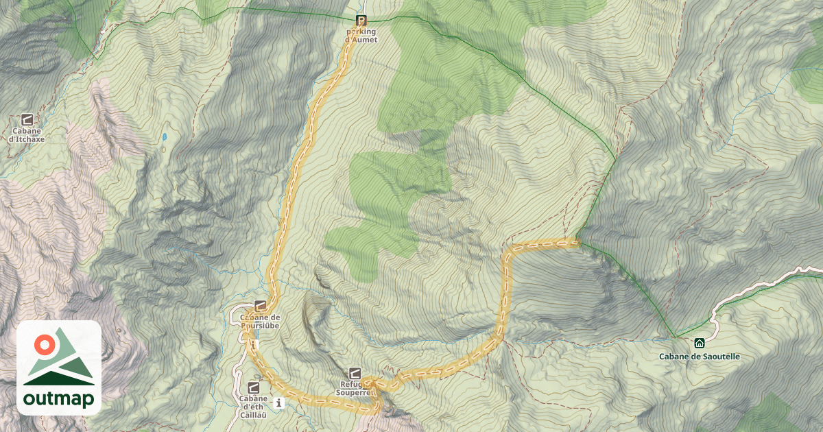 Map of Pic de Labigouer — Aumet