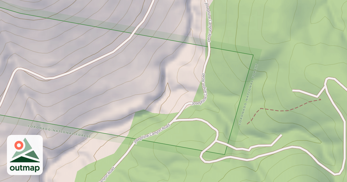 Map of JOSEPHINE CANYON