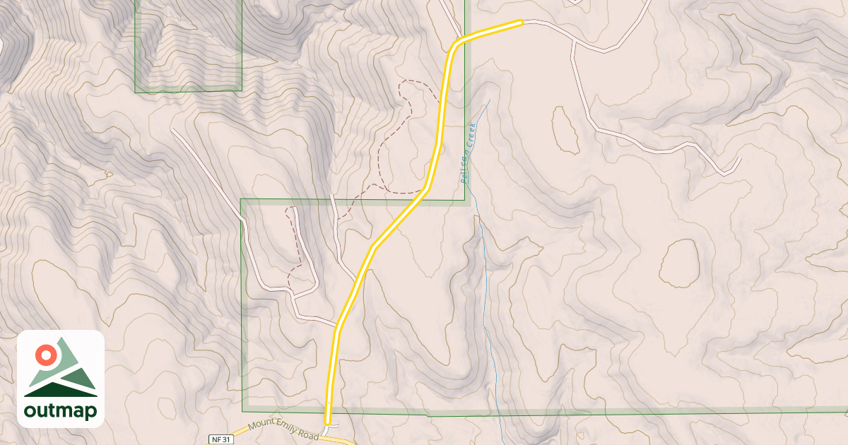 Map of National Forest Development Road 3102