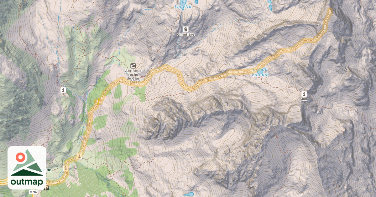 Map of Mont Colomb — La Madone de Fenestre
