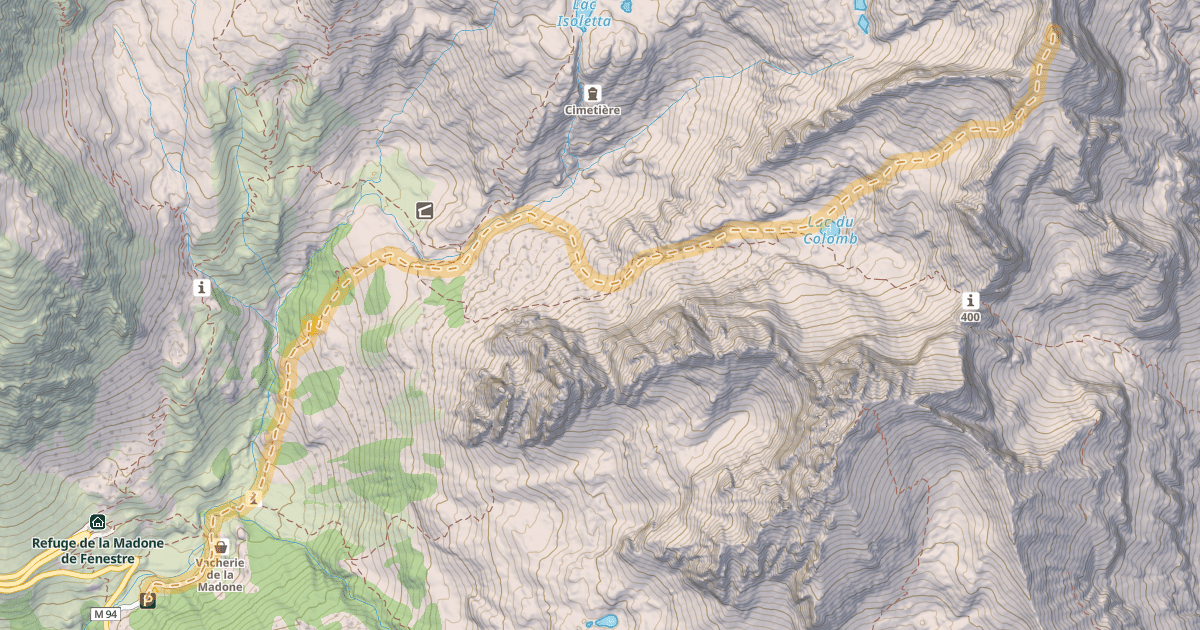 Map preview of Mont Colomb — La Madone de Fenestre