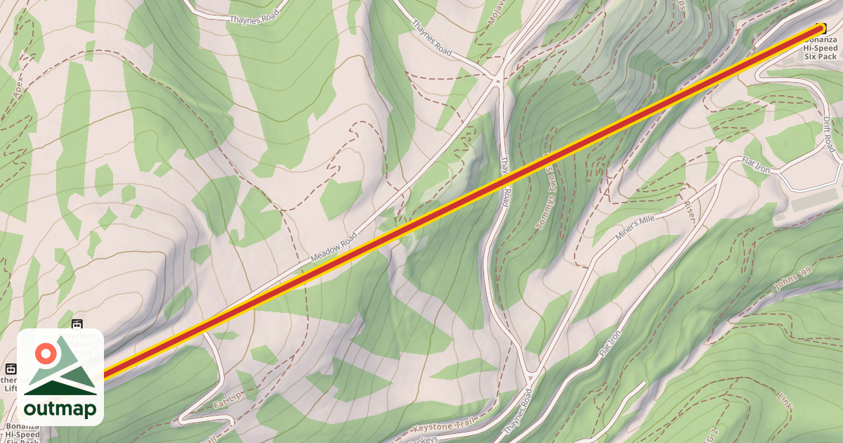 Map of Bonanza Hi-Speed Six-Pack