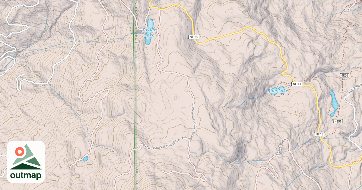 Map of BURRILL (DIVIDE LAKE)