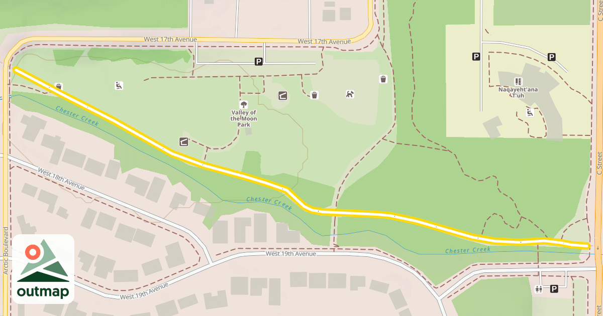 Map of Chester Creek Trail