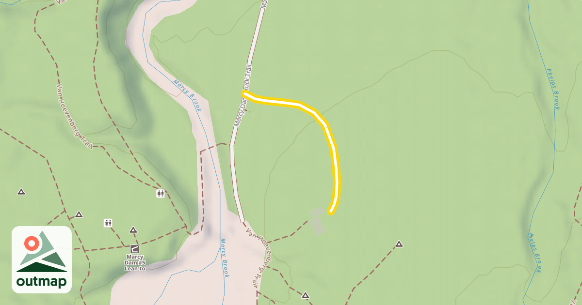 Map of Marcy Dam Truck Trail