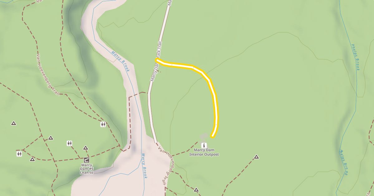 Map preview of Marcy Dam Truck Trail