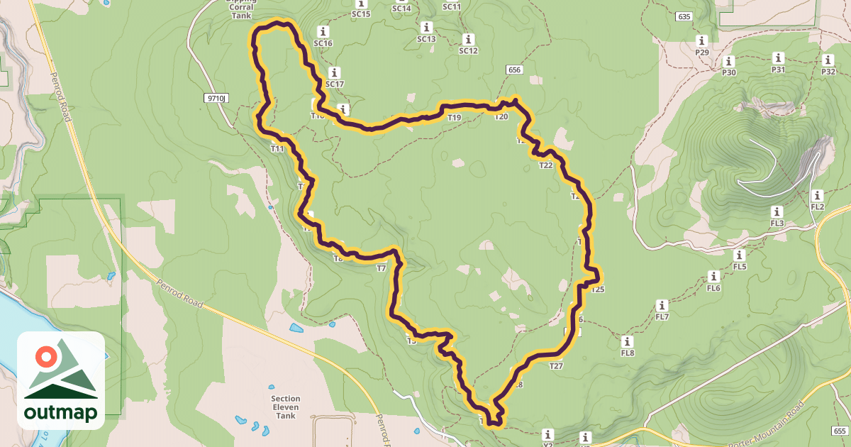 Map of Timber Mesa Trail
