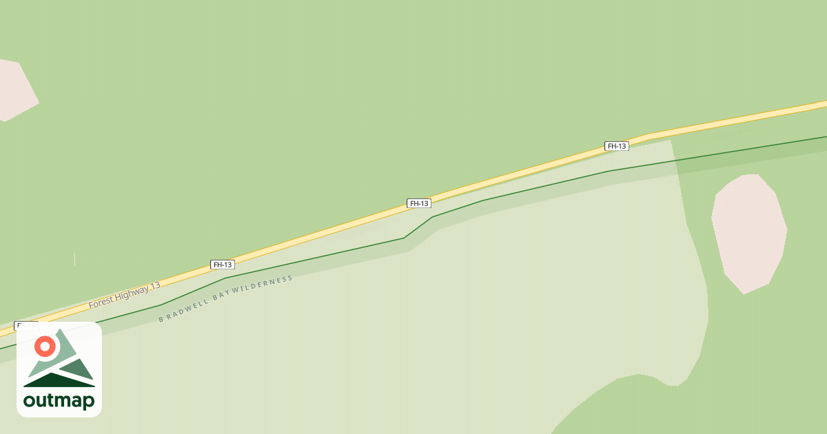 Map of FOREST HIGHWAY 13 (CR 368 WAK)