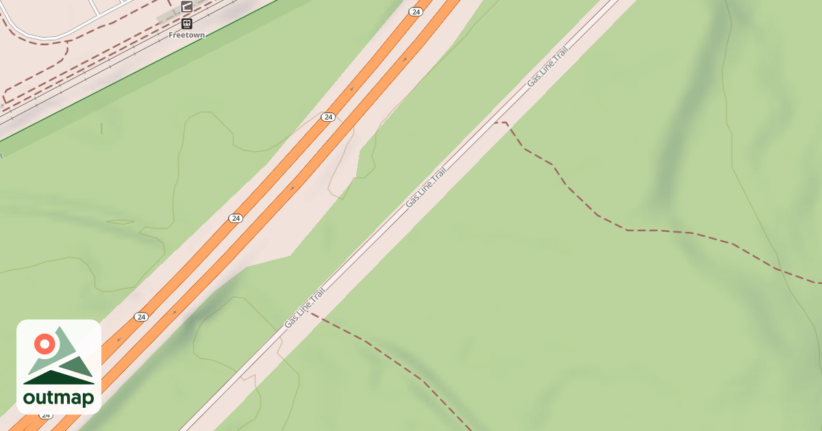 Map of Gas Line Trail