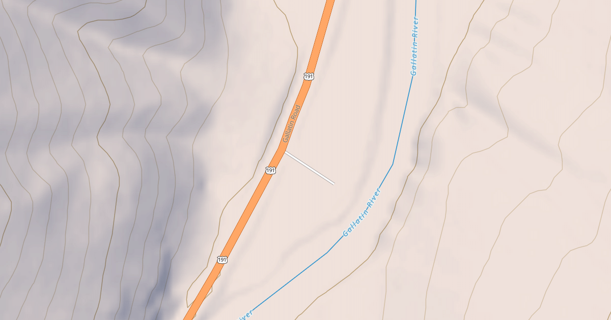 Map preview of GALLATIN RIVER ACCESS MP 41.9