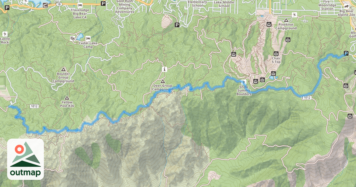 Map of Skyline Drive