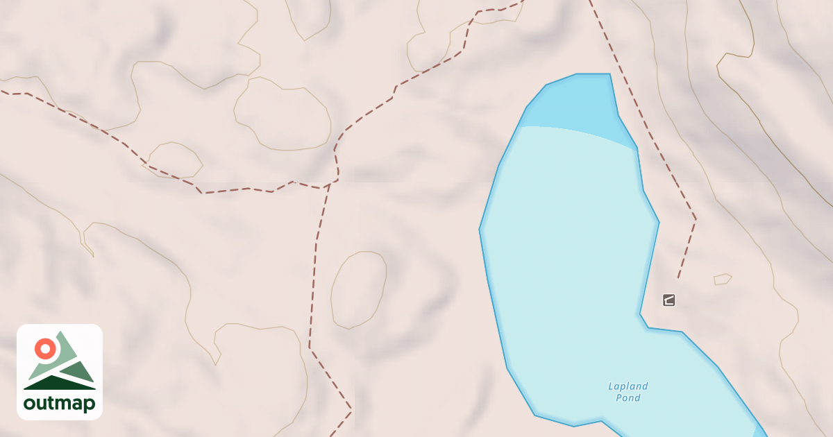 Map of Spur Trail To Lapland Pond