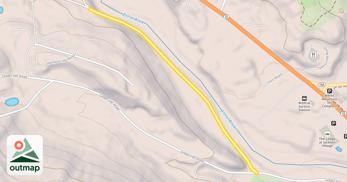 Map of Ellis River Trail
