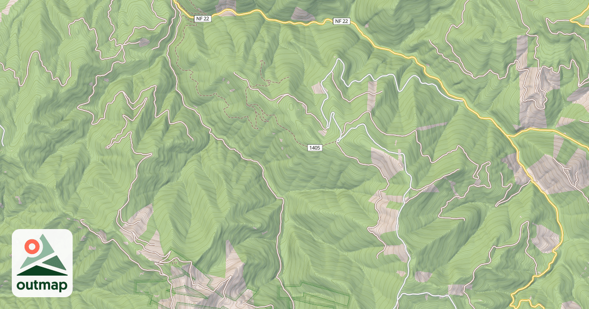 Map of 4WD NOONDAY WAGON ROAD