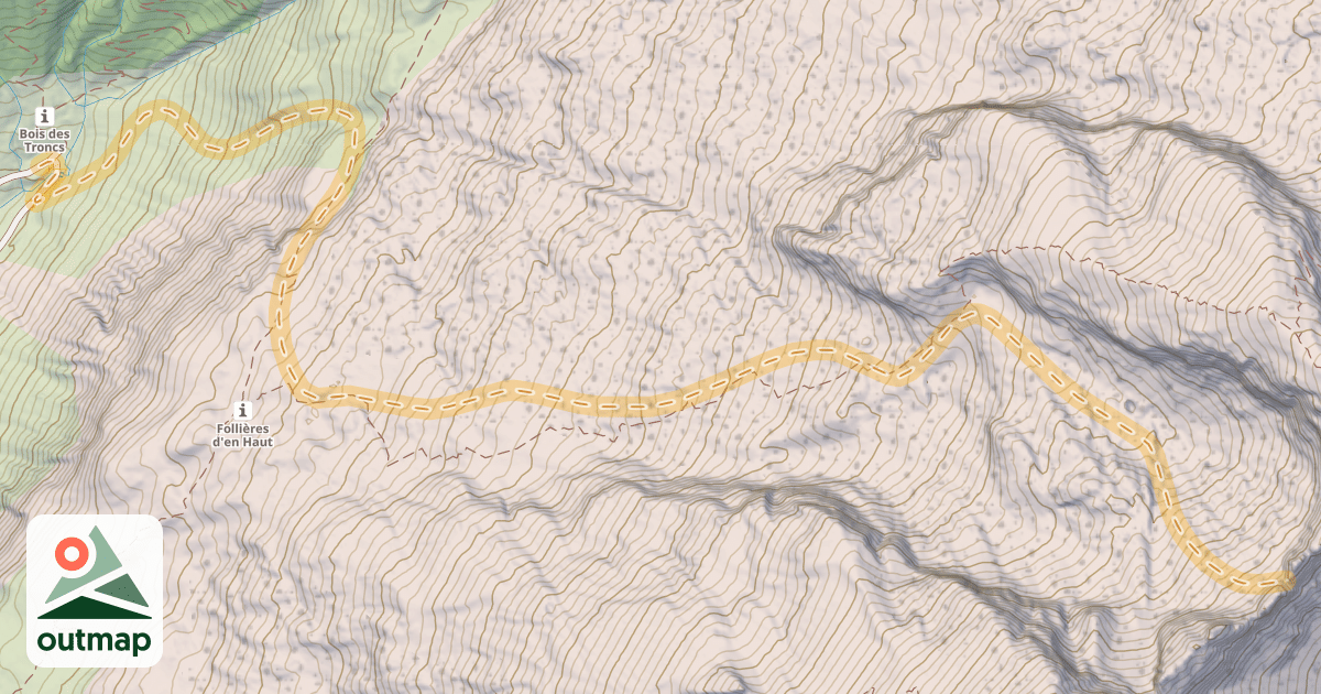 Map of Brèche de Chombaz — Les Troncs