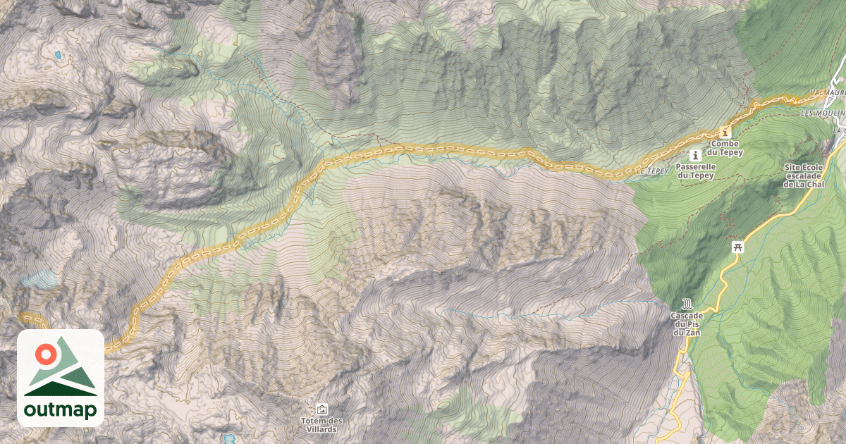 Map of Bec d'Arguille — Valmaure