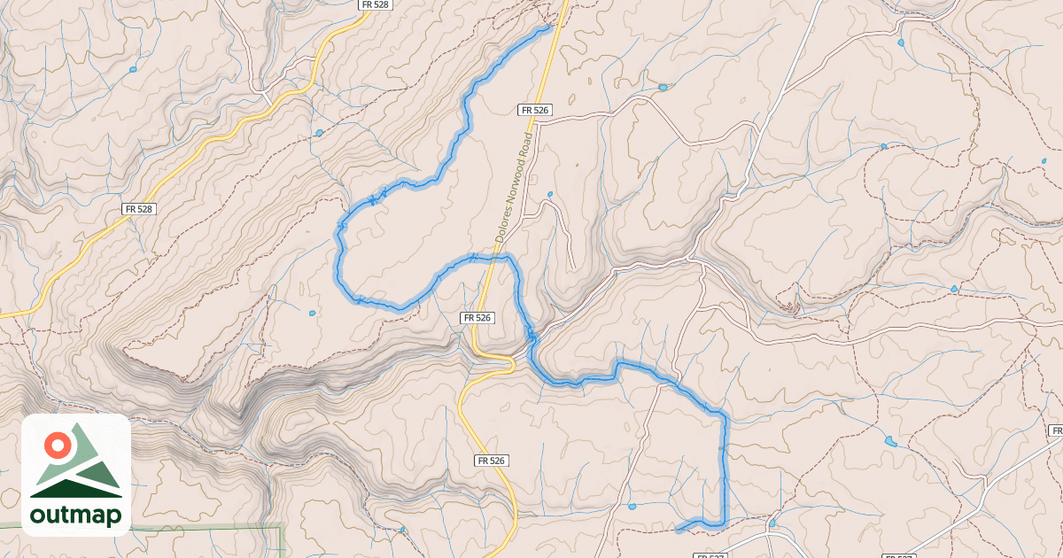 Map of Little Bean Canyon Trail