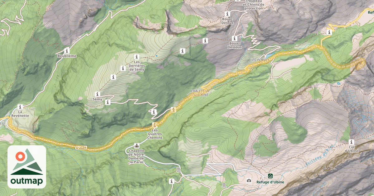 Map of Dent du Chat — La Revenette