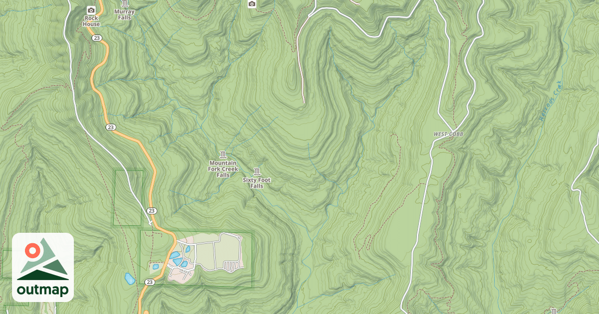 Map of MOUNTAIN CREEK