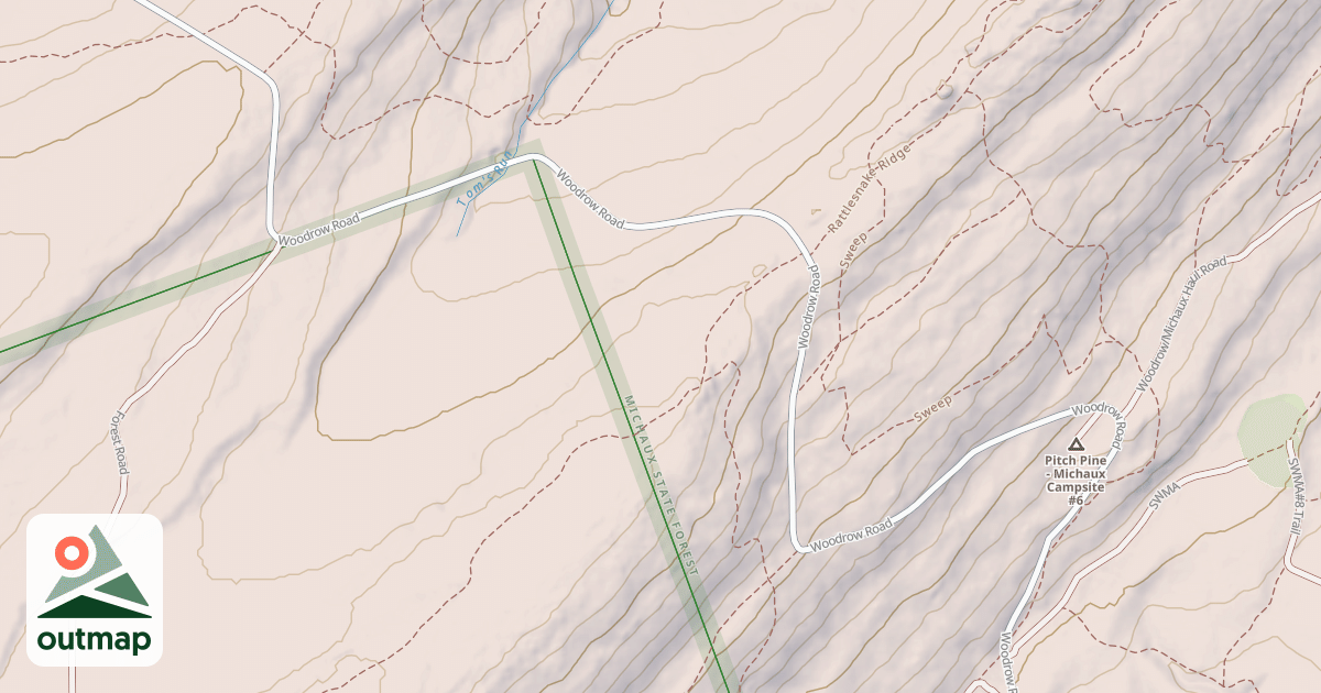 Map of Michaux State Forest – Snowmobile Trail System (Northern)