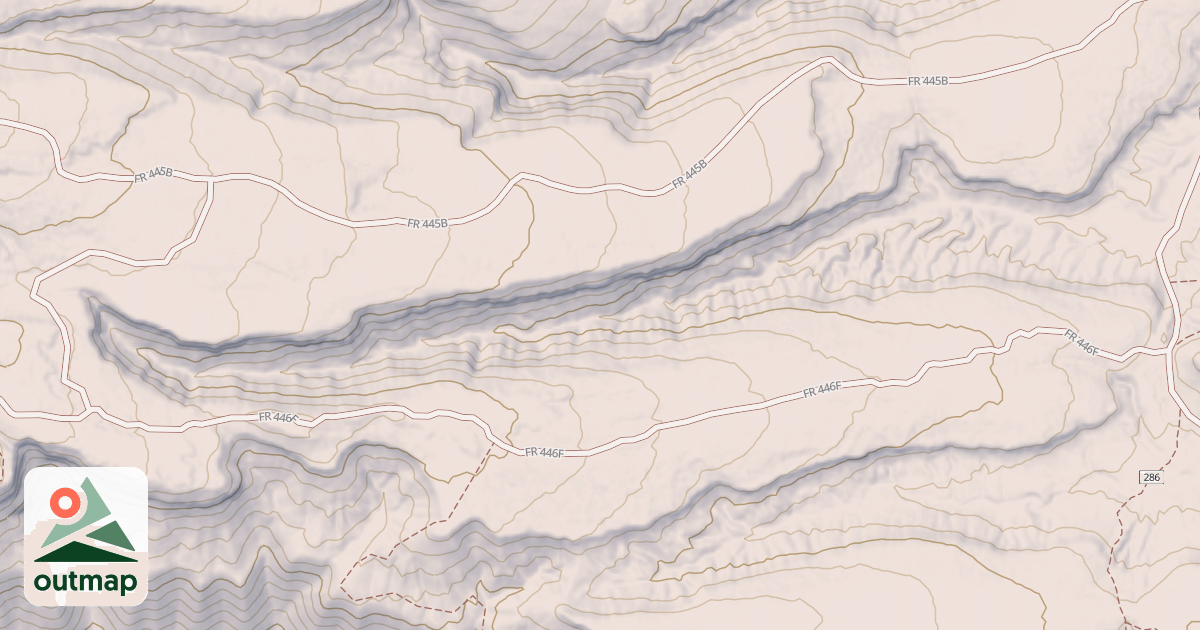 Map of USFS Motor Vehicle Use Map Roads {ABE0196A-F435-405C-9388-395F1DBCE146}