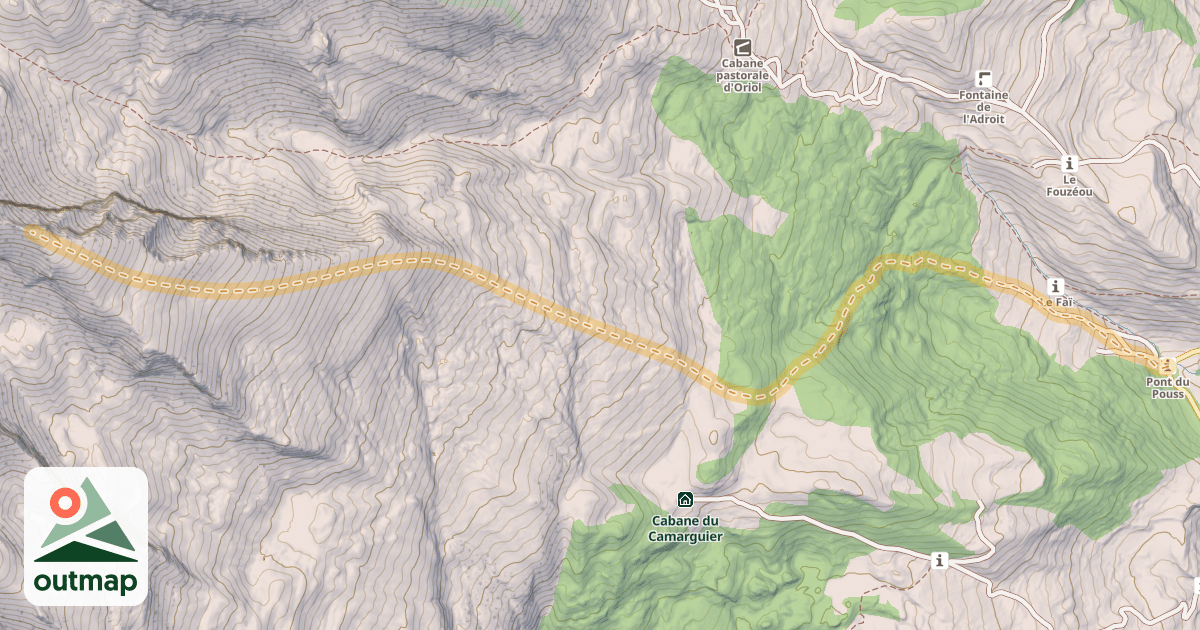 Map of Crête de l'Étoile — Les Pertusets