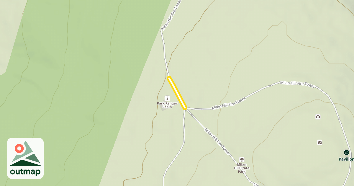 Map of Milan Hill Fire Tower