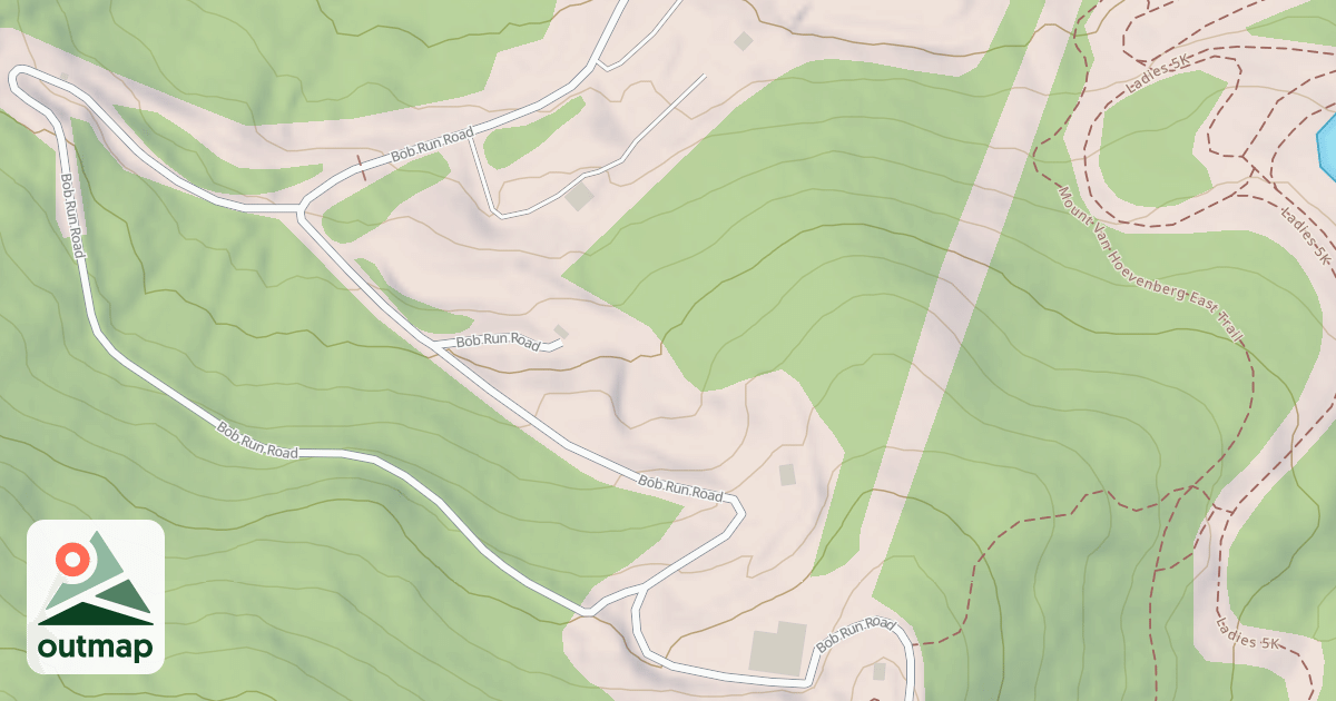 Map of Mt. Van Hoevenberg Olympic Bobsled Run