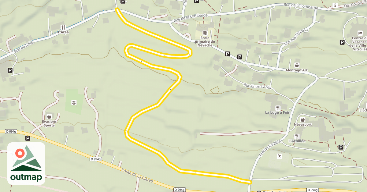 Map of Champ Bellet vers Lamé