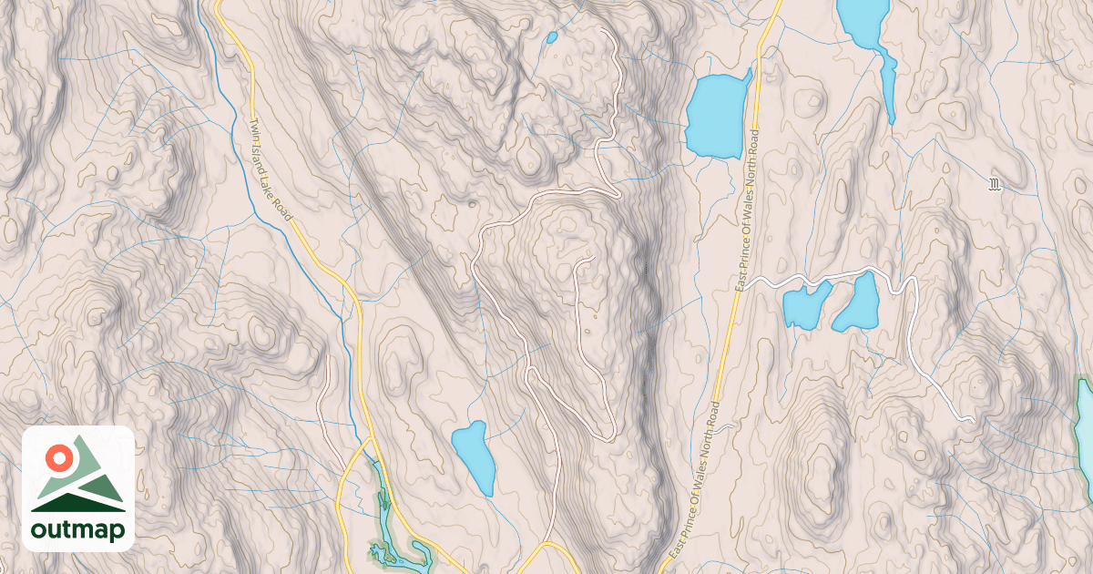 Map of Twin Island Creek East Ridge