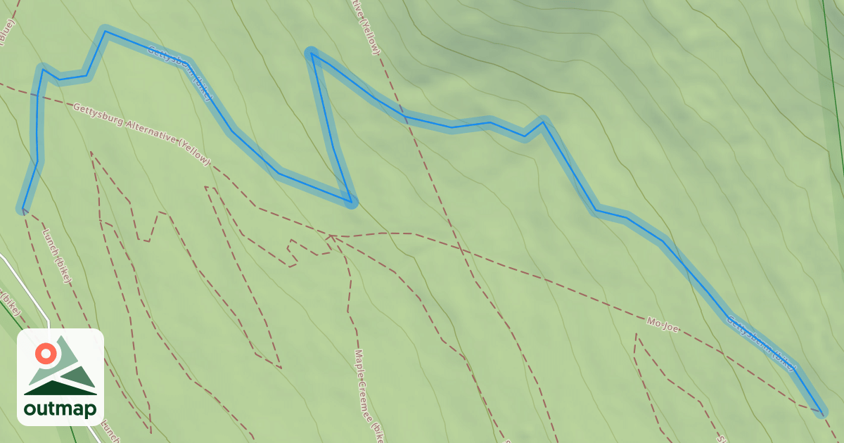 Map of Gettysberm (bike)