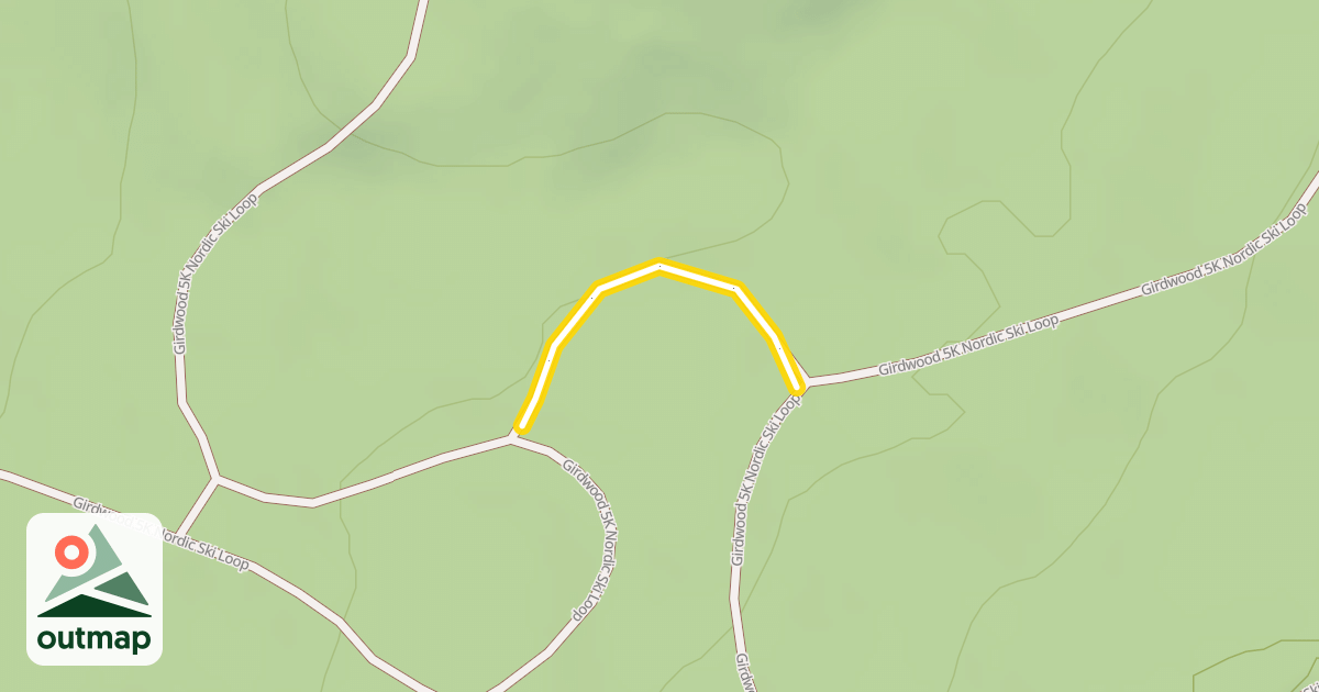 Map of Girdwood 5K Nordic Ski Loop