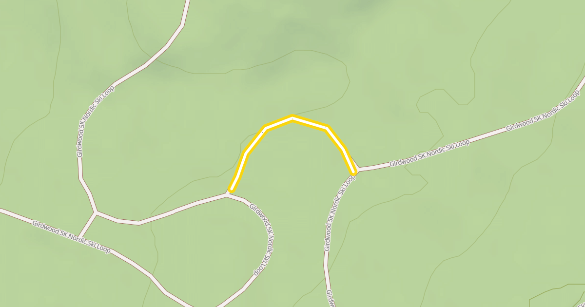 Map preview of Girdwood 5K Nordic Ski Loop