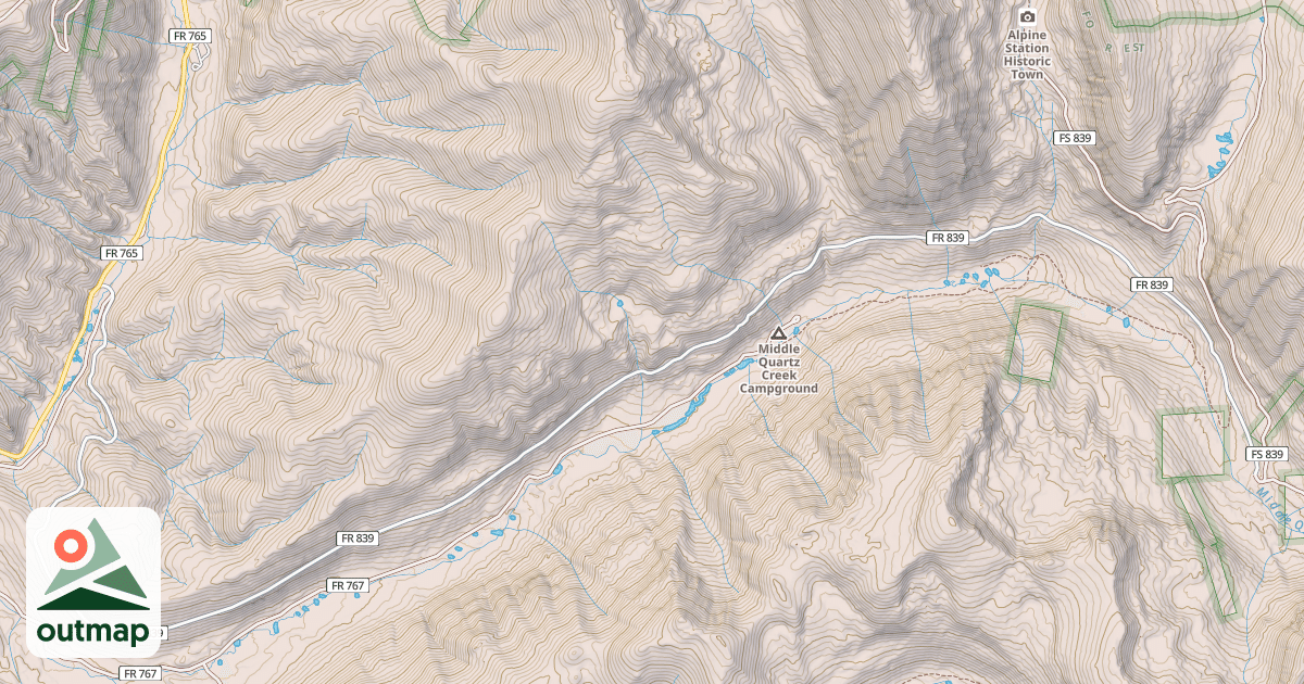 Map of ALPINE TUNNEL