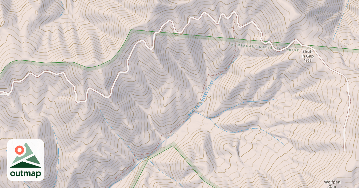 Map of SHUT IN GAP
