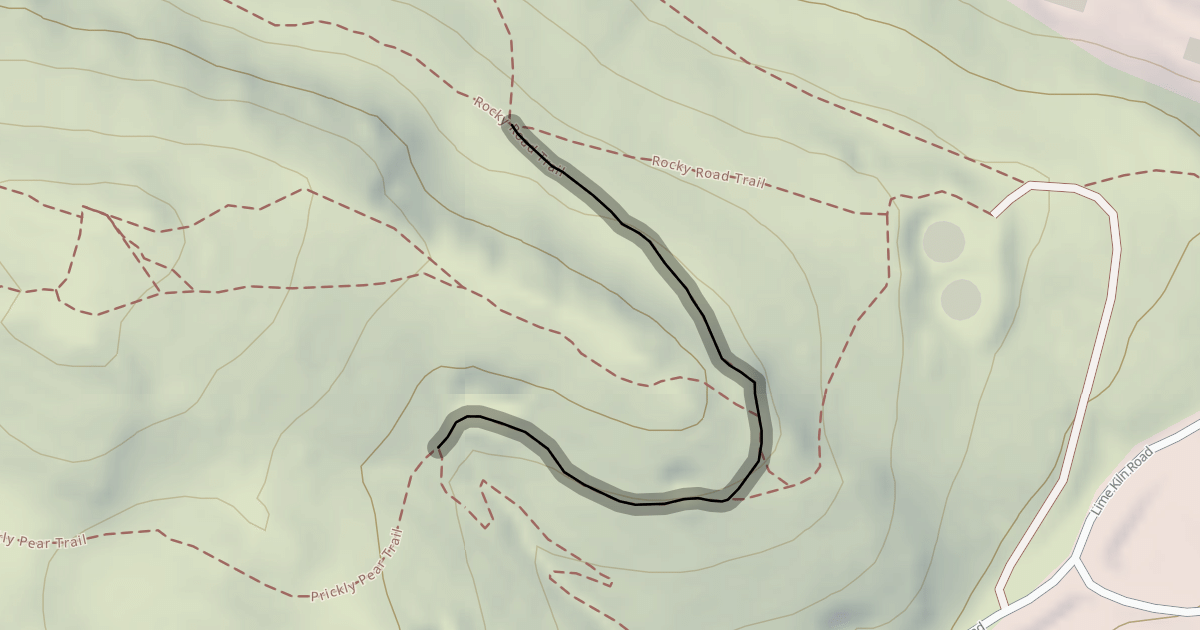 Map preview of Rocky Road Trail