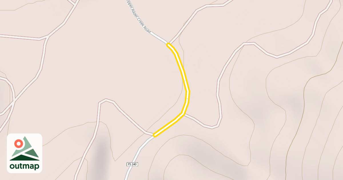 Map of Upper Rader Creek Road