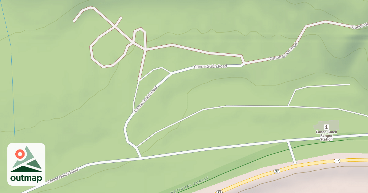 Map of CANOE GULCH RANGER STA A