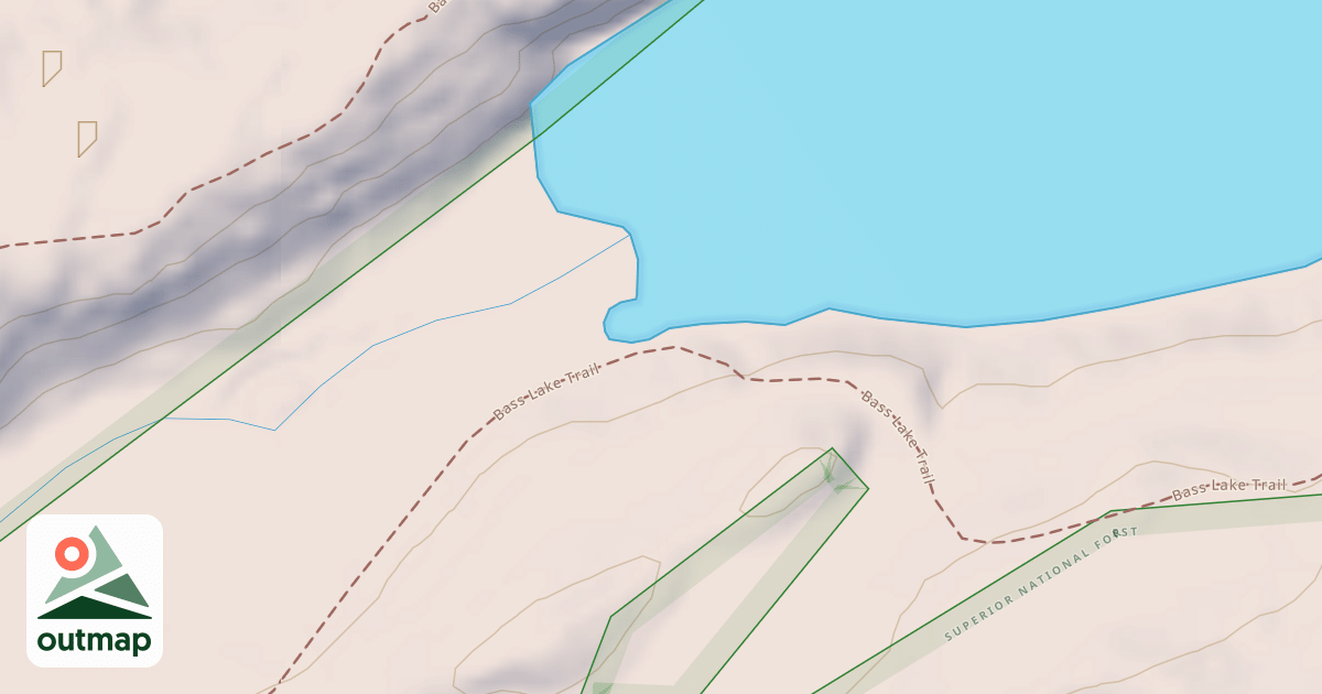 Map of Bass Lake Trail